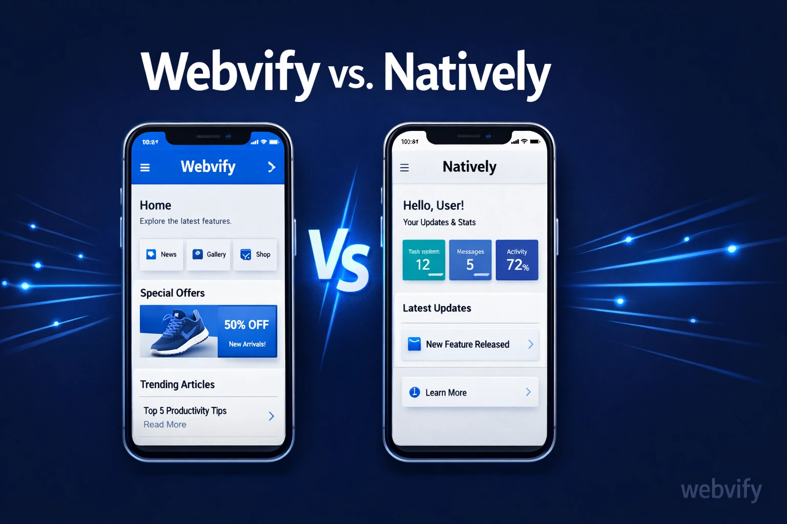 Webvify vs. Natively: Which Web-to-App Platform Is Right for You?