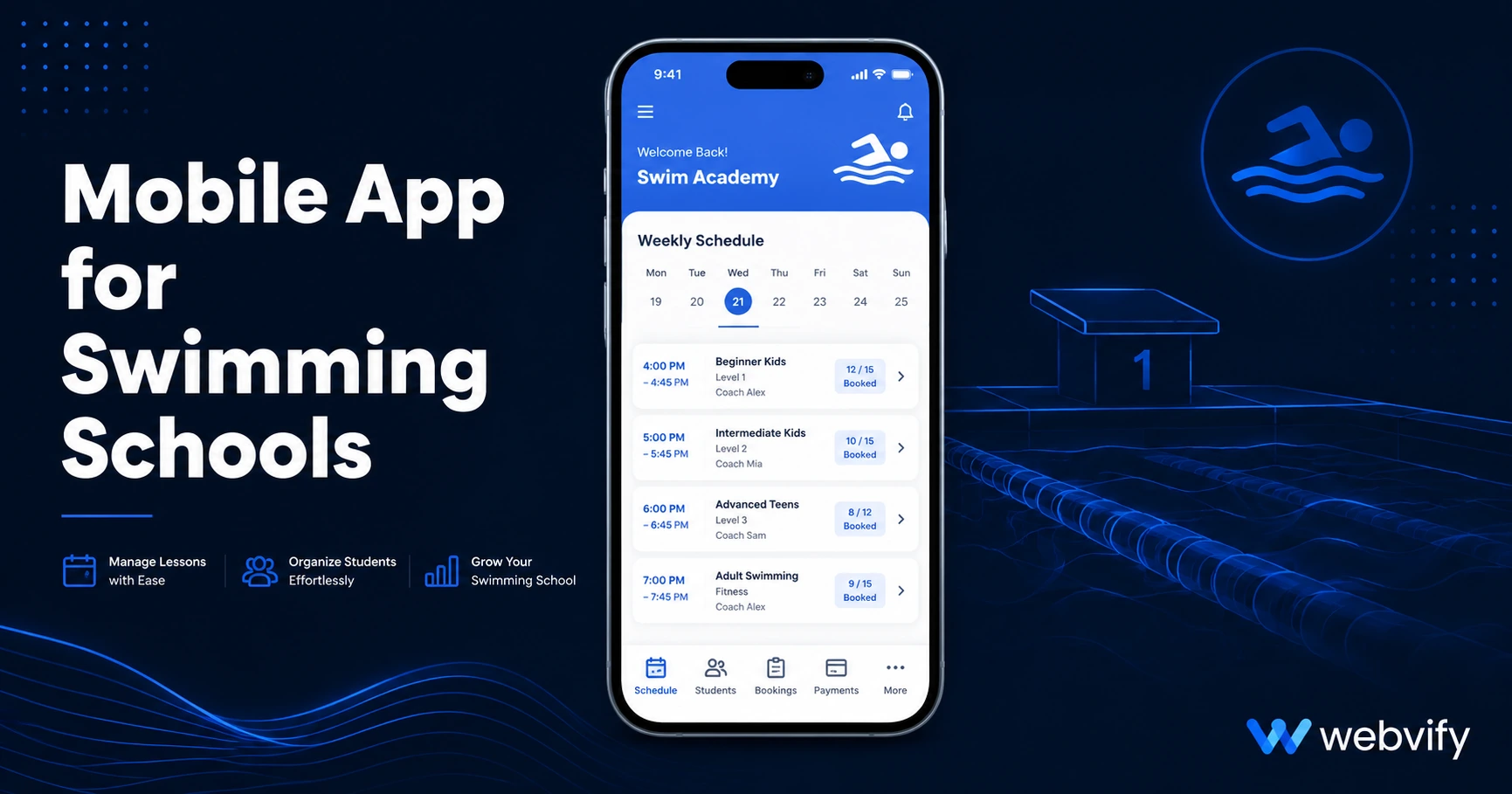 Mobile App for Swimming Schools: Keep Families Enrolled Between Seasons