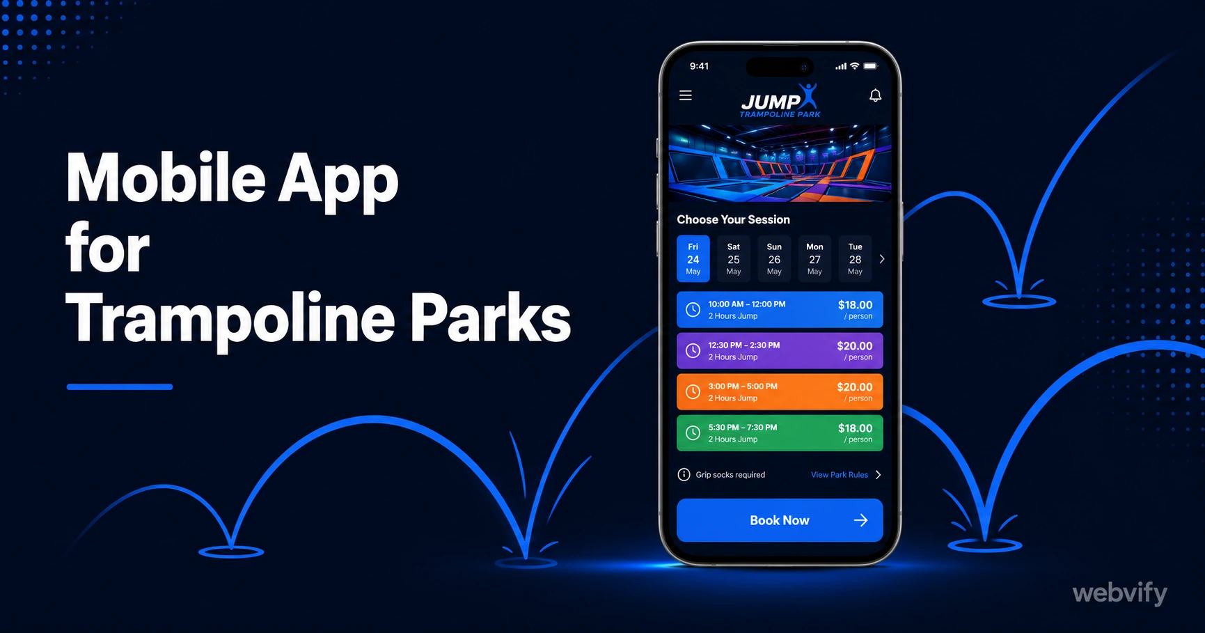 Mobile App for Trampoline Parks: Keep Jumpers Coming Back All Year