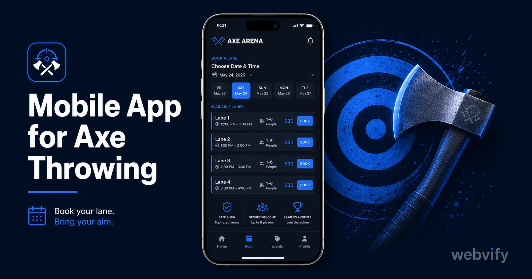 Mobile App for Axe Throwing Venues: Keep Throwers Coming Back All Season