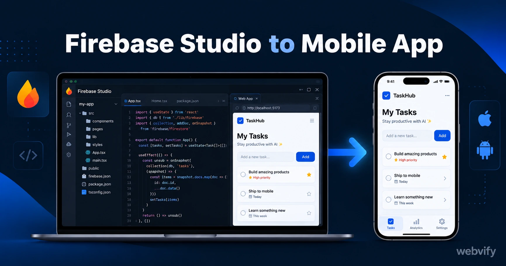 How to Turn Your Firebase Studio Web Project Into a Mobile App