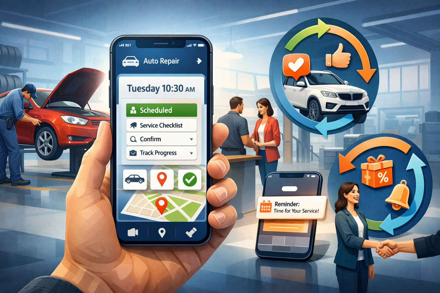 How a Mobile App Helps Auto Repair Shops Increase Service Bookings and Repeat Customer Visits