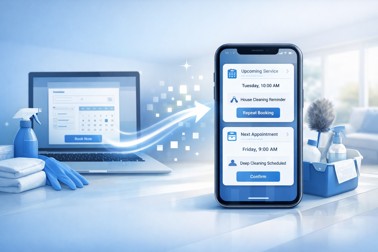 How a Mobile App Helps Home Cleaning Services Increase Bookings and Repeat Customers