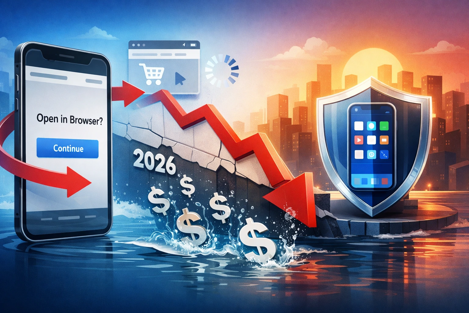 The Silent Revenue Thief: How Website Redirection and "Open in Browser" Prompts Kill Your Sales (And How a Native App Moat Stops It)